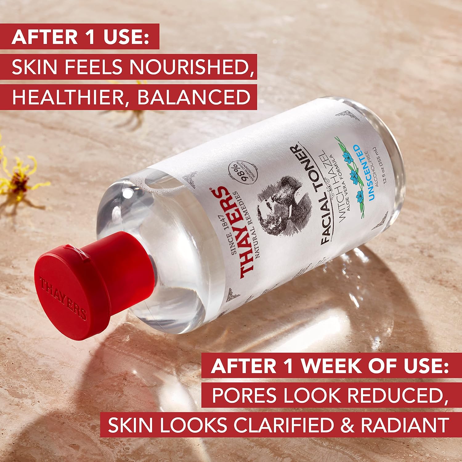 THAYERS Alcohol-Free Rose Petal Witch Hazel Facial Toner with Aloe Vera Formula, 12 Ounce - Image 7